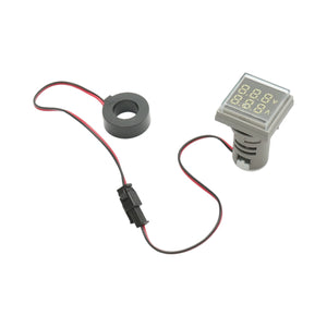 Indicatore digitale amperometro e voltmetro LED bianco 0-100A/50-500V AC Ø 22mm Breckner Germany