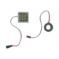 Indicatore digitale amperometro e voltmetro LED bianco 0-100A/50-500V AC Ø 22mm Breckner Germany