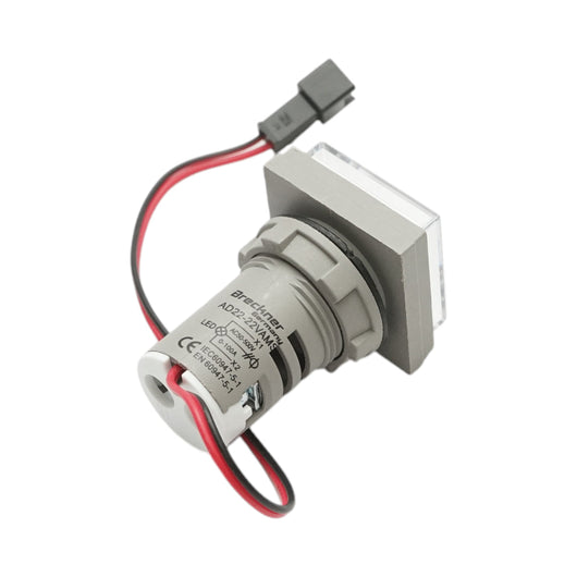 Indicatore digitale amperometro e voltmetro LED bianco 0-100A/50-500V AC Ø 22mm Breckner Germany