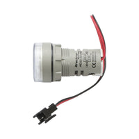Indicatore digitale amperometro e voltmetro LED bianco 0-100A/50-500V AC Ø 22mm Breckner Germany