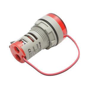 Indicatore digitale amperometro e voltmetro LED rosso 0-100A/50-500V AC Ø 22mm Breckner Germany
