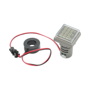 Indicatore digitale di frequenza, amperometro, voltmetro LED bianco 0-99Hz/0-100A/50-500V AC Ø 22mm Breckner Germany