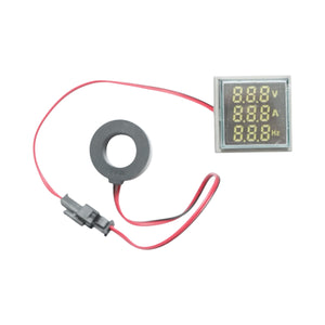 Indicatore digitale di frequenza, amperometro, voltmetro LED bianco 0-99Hz/0-100A/50-500V AC Ø 22mm Breckner Germany