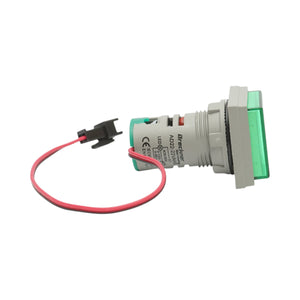 Indicatore digitale di frequenza, amperometro, voltmetro LED verde 0-99Hz/0-100A/50-500V AC Ø 22mm Breckner Germany