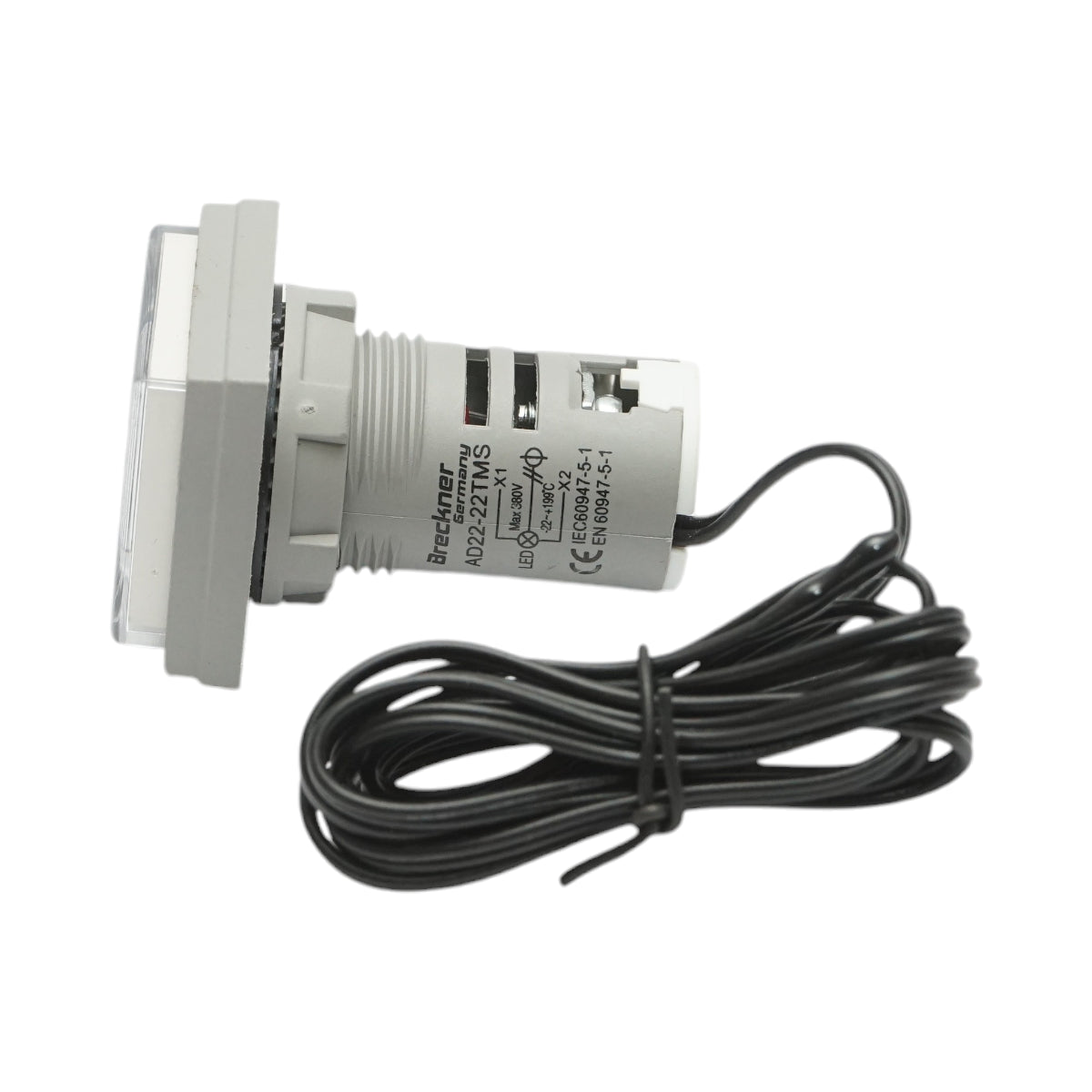 Indicatore digitale di temperatura con sonda LED bianca 220V/380V AC Ø 22mm Breckner Germany