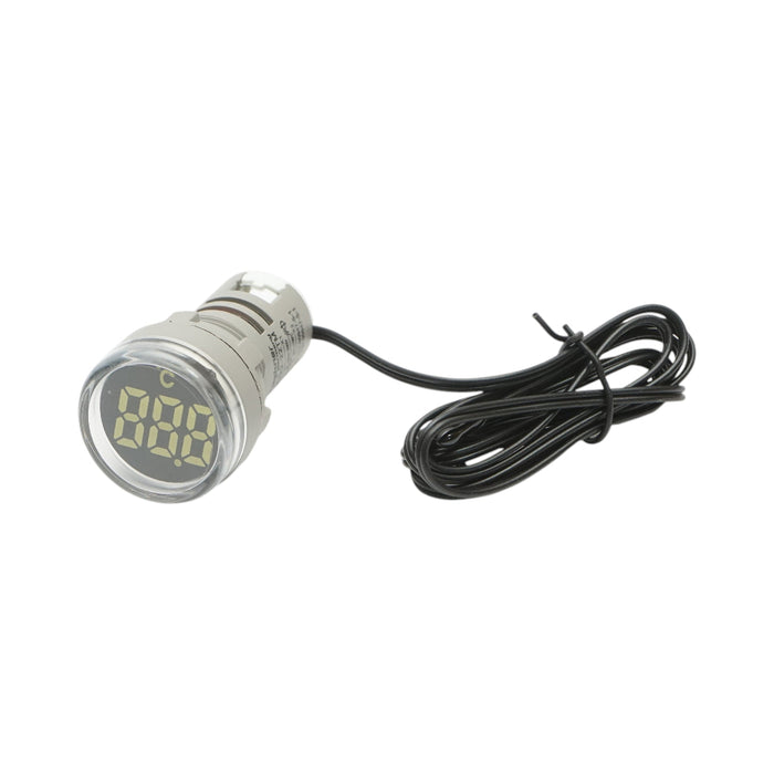 Indicatore digitale di temperatura con sonda LED bianca 220V/380V AC Ø 22mm Breckner Germany