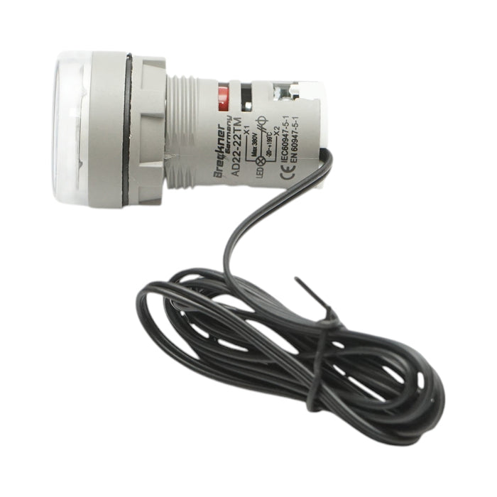 Indicatore digitale di temperatura con sonda LED bianca 220V/380V AC Ø 22mm Breckner Germany