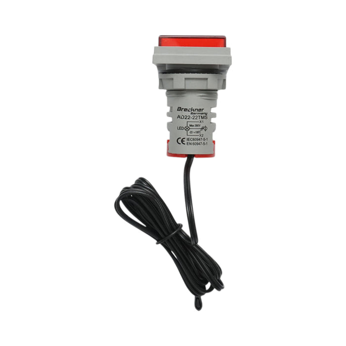 Indicatore digitale di temperatura con sonda LED rossa 220V/380V AC Ø 22mm Breckner Germany