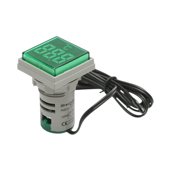 Indicatore digitale di temperatura con sonda LED verde 220V/380V AC Ø 22mm Breckner Germany