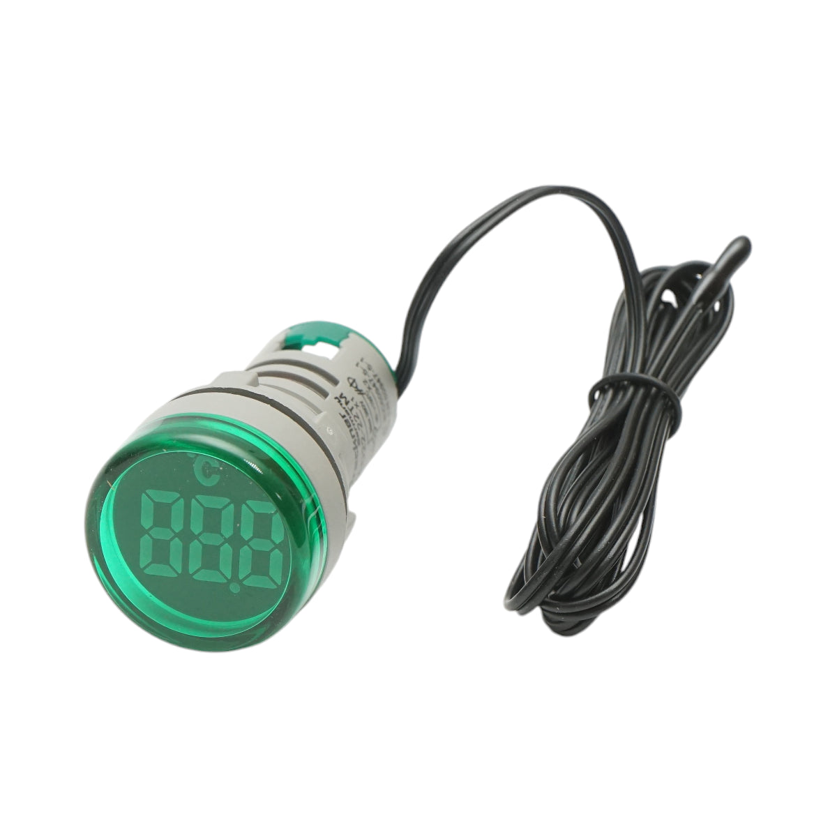 Indicatore digitale di temperatura con sonda LED verde 220V/380V AC Ø 22mm Breckner Germany