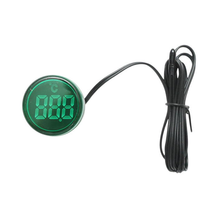 Indicatore digitale di temperatura con sonda LED verde 220V/380V AC Ø 22mm Breckner Germany