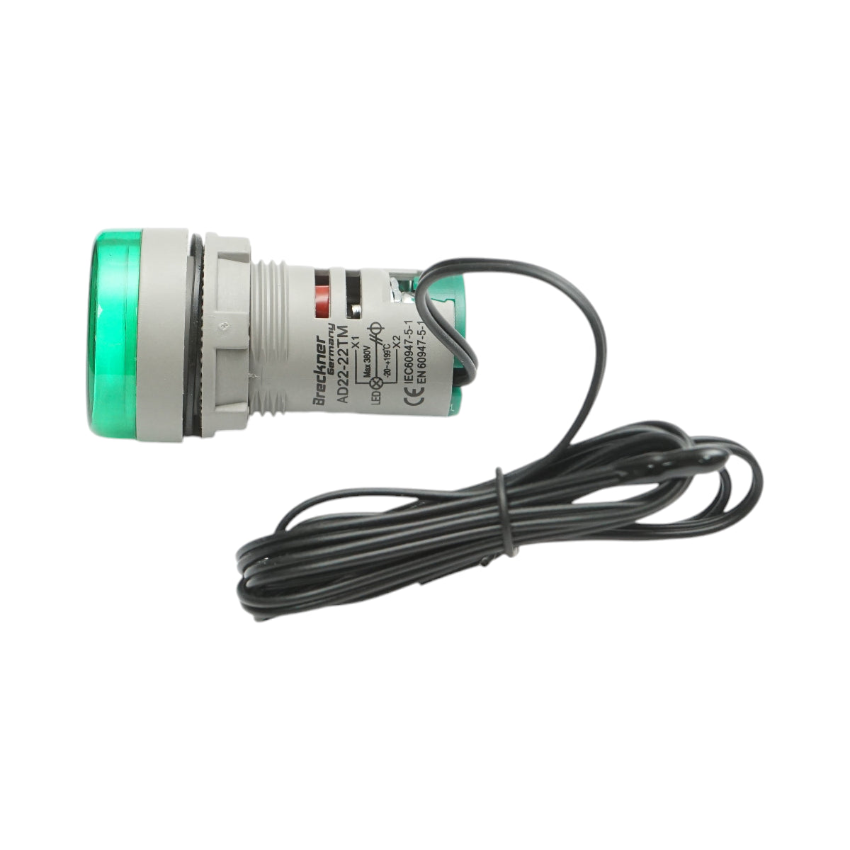 Indicatore digitale di temperatura con sonda LED verde 220V/380V AC Ø 22mm Breckner Germany