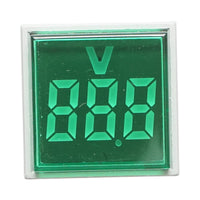 Indicatore digitale voltmetro a LED verde 50-500V AC Ø 22mm Breckner Germany