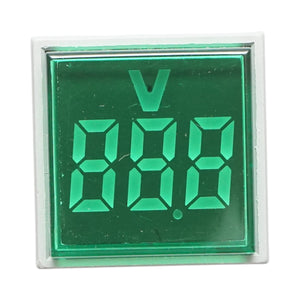 Indicatore digitale voltmetro a LED verde 50-500V AC Ø 22mm Breckner Germany