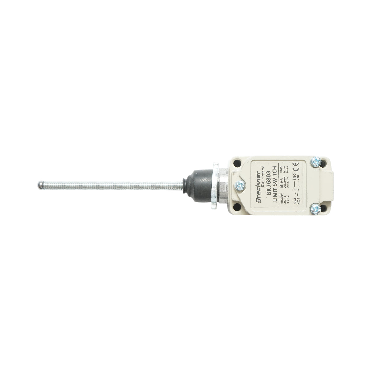 Interruttore di fine corsa con asta a molla – 380V / 1NO + 1NC / IP66 Breckner Germany