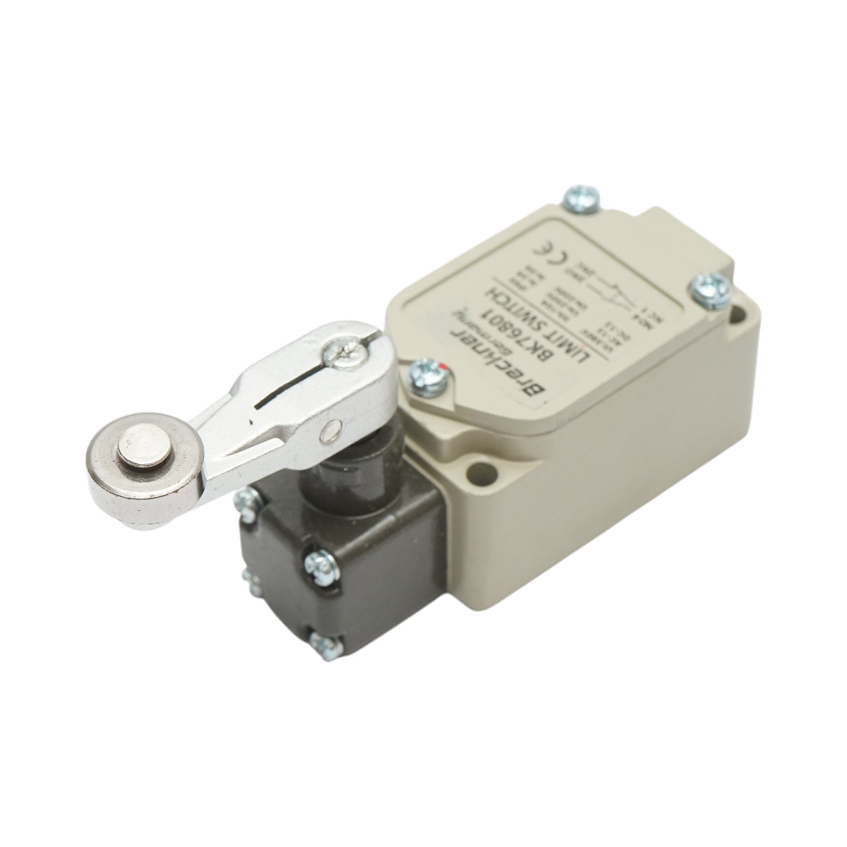 Interruttore di fine corsa con braccio regolabile e rullo – 380V / 1NO + 1NC / IP66 Breckner Germany