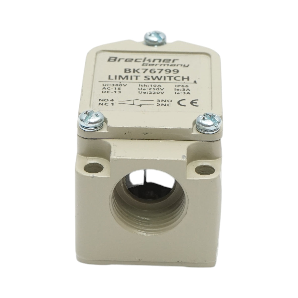 Interruttore di fine corsa con rullo verticale – 380V / 1NO + 1NC / IP66 Breckner Germany