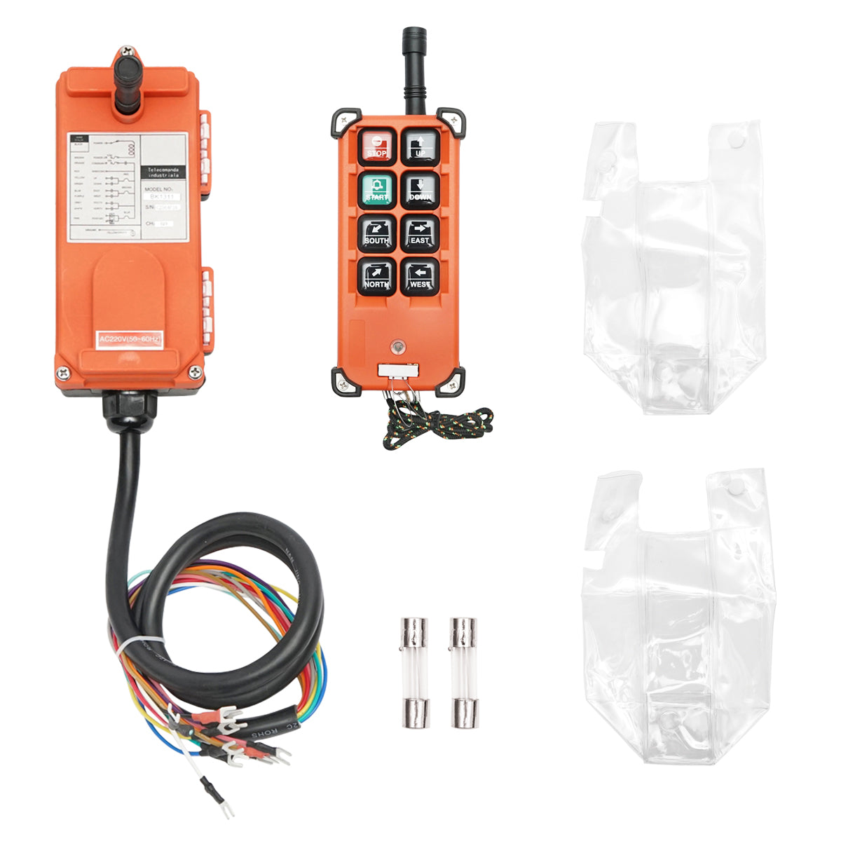 Telecomando industriale wireless con 6 comandi AC 220V e protezione dall'acqua Breckner Germany
