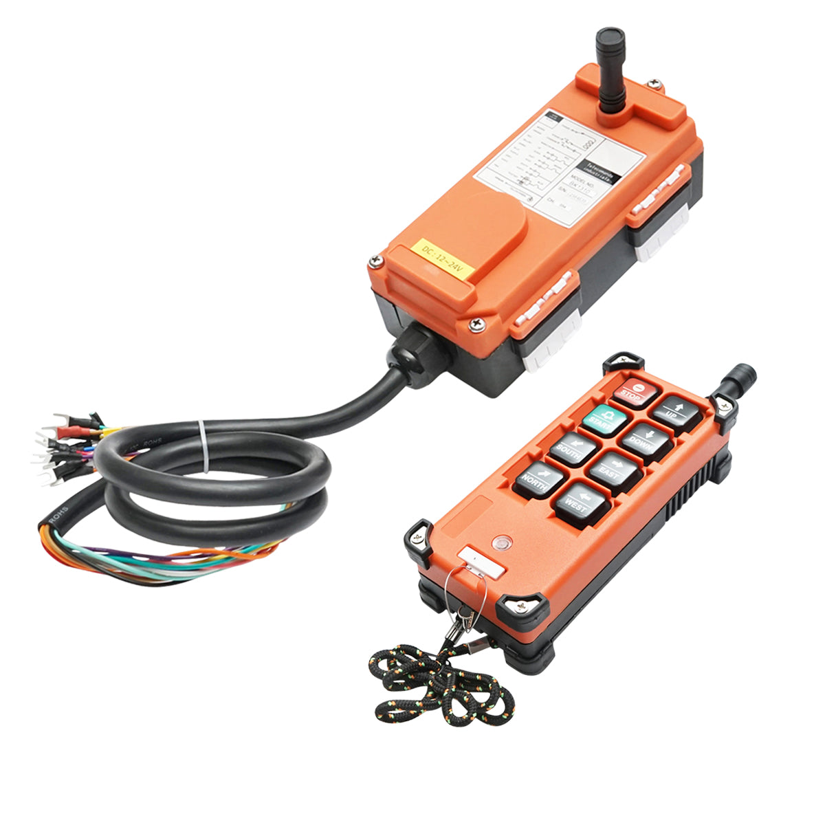 Telecomando wireless industriale con 6 comandi DC 12V/24V e protezione dall'acqua Breckner Germany
