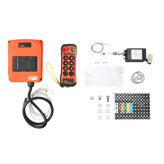 Telecomando wireless per verricello di trattore forestale, con regolazione della velocità del motore direttamente dal telecomando, senza funzione di mantenimento, modello Q 12V