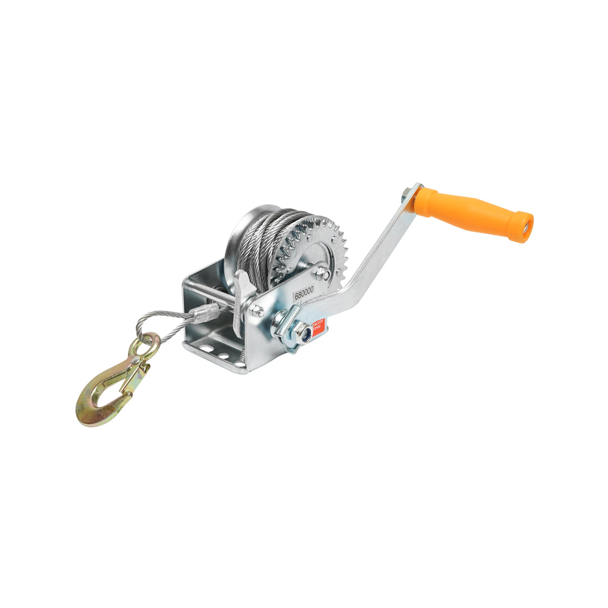 Verricello manuale Hoteche – 270 kg con tamburo e cavo da 4,5 mm / 8 m
