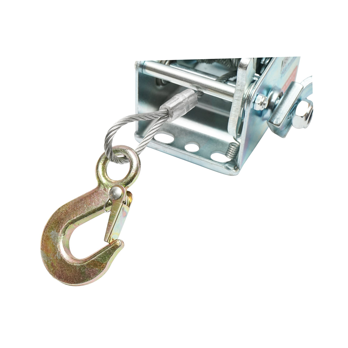 Verricello manuale Hoteche – 270 kg con tamburo e cavo da 4,5 mm / 8 m