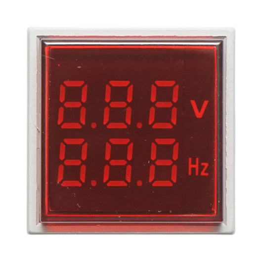 Voltmetro digitale e indicatore di frequenza LED rosso 0-99Hz/50-500V AC Ø 22mm Breckner Germany