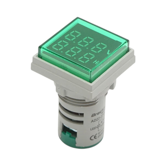 Voltmetro digitale e indicatore di frequenza LED verde 0-99Hz/50-500V AC Ø 22mm Breckner Germany