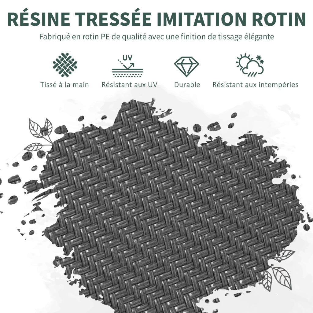 Sedie da giardino impilabili con braccioli ¨C zephmum ¨C effetto rattan