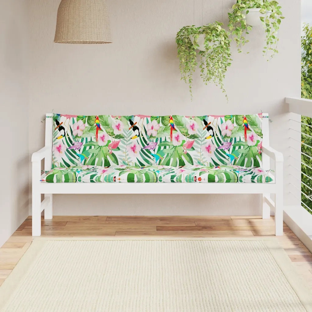 Cuscini per Panca 2 pz-Set di 2 Cuscini per panchina Multicolore in Tessuto Oxford