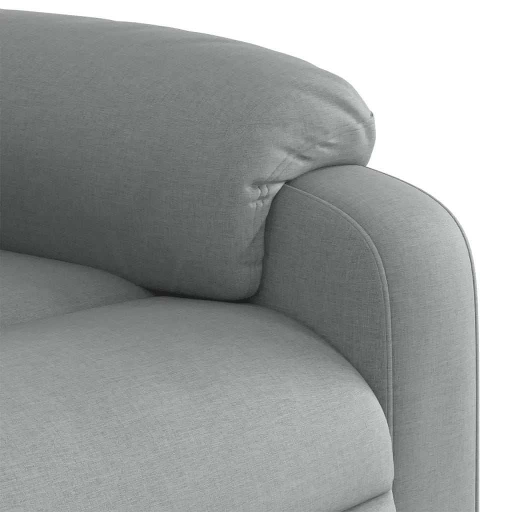 Divano Sedia-Poltrona Reclinabile in Tessuto Grigio Chiaro 813764