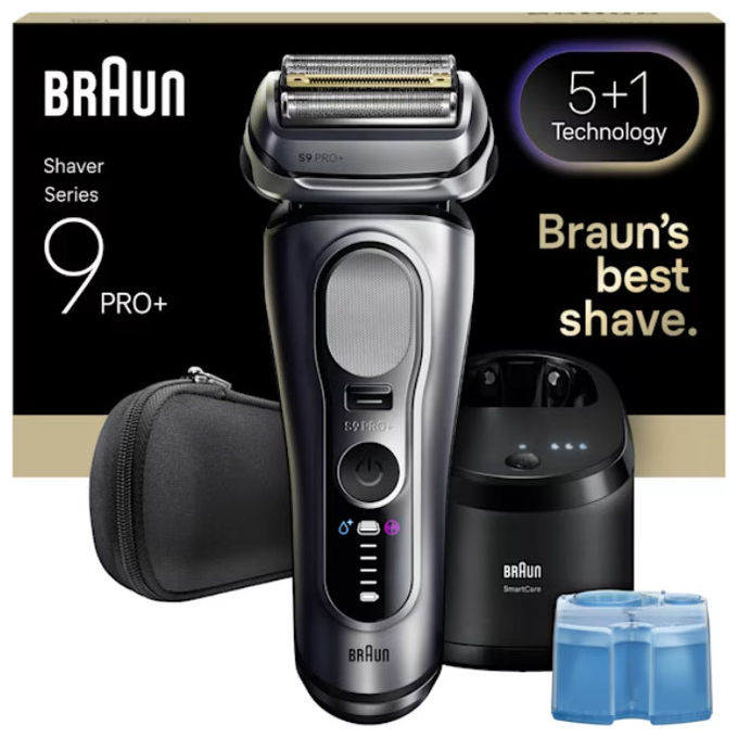 Braun Series 9 Pro+ 9667CC Rasoio Elettrico WetandDry Argento