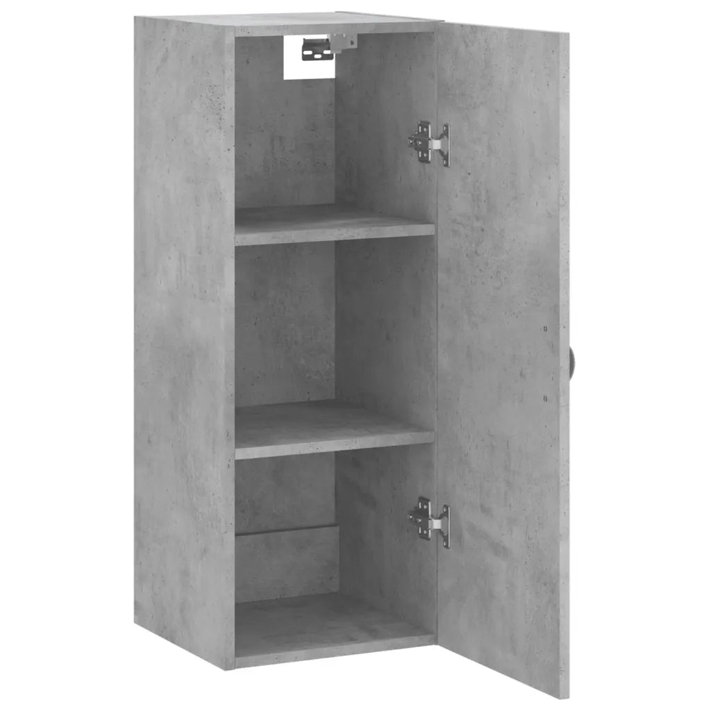 Mobile a Parete Grigio Cemento 34,5x34x90 cm