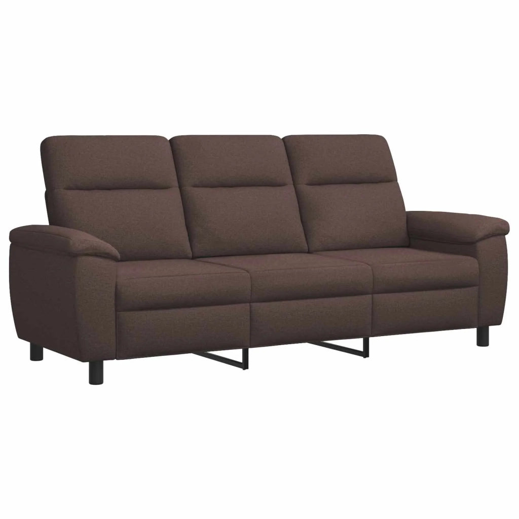 Set di divani 3 pcs Marrone Scuro Tessuto 3430670