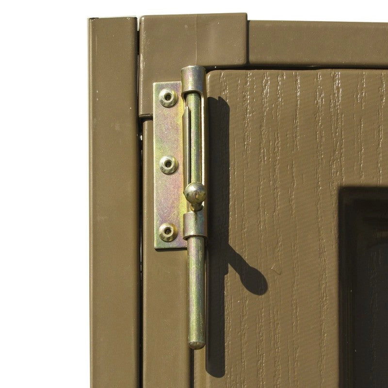 Casetta Box da Giardino 325x319x233 cm in PVC Avorio/Marrone