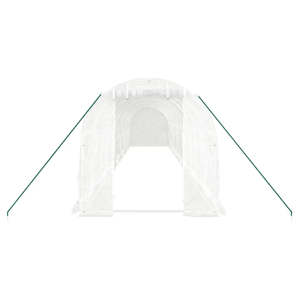 Serra con Telaio in Acciaio Bianco 24 m² 12x2x2 m 3188032