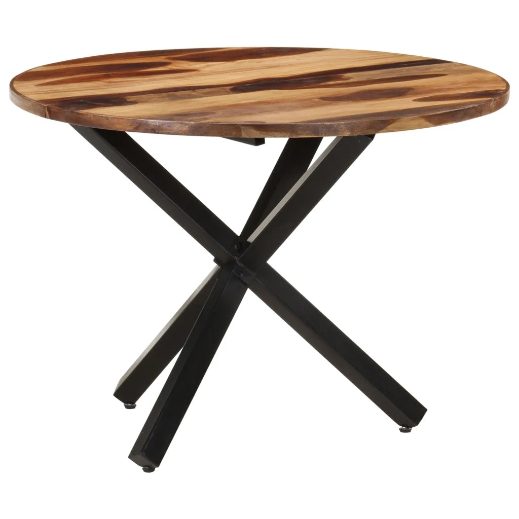 Tavolo da Pranzo 100x100x75 cm Legno di Acacia Finitura Ambra 321683