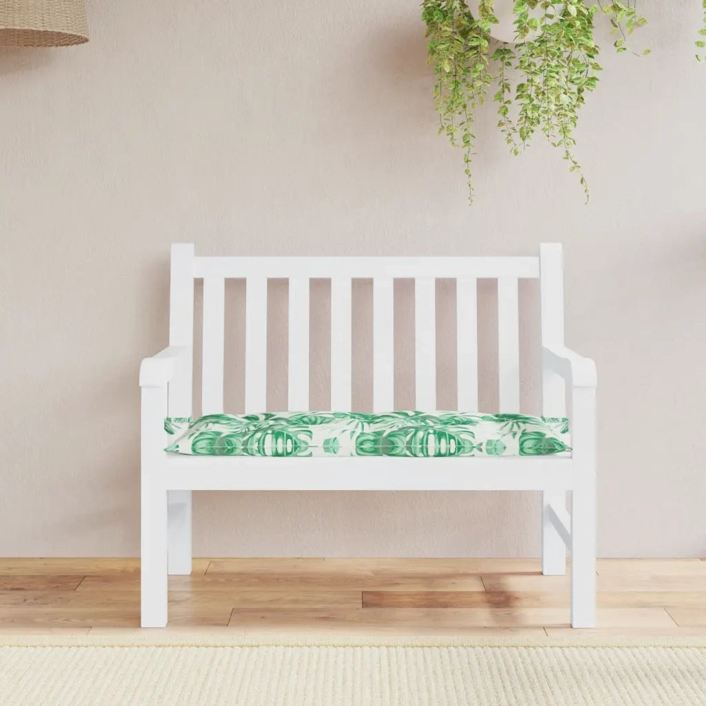 Cuscino Panca | Cuscini per sedie Giardino a Foglie 110x50x7 cm in Tessuto Oxford