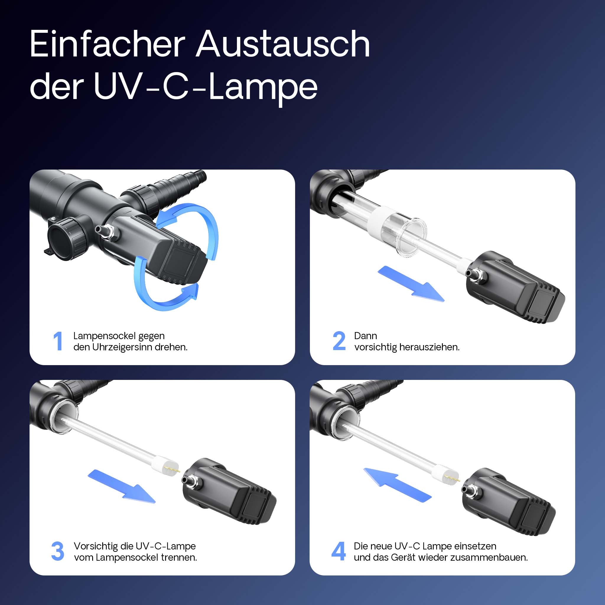 CUV-155 Chiarificatore UVC per laghetti Sterilizzatore 55W