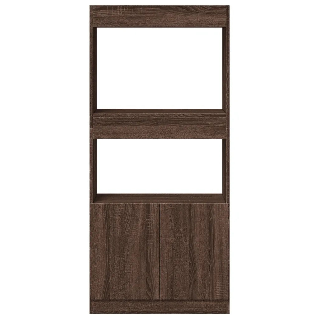 Credenza Rovere Marrone 63x33x140 cm in Truciolato 855112