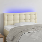 Testiera Crema a LED 90x5x78/88 cm in Similpelle 3121692