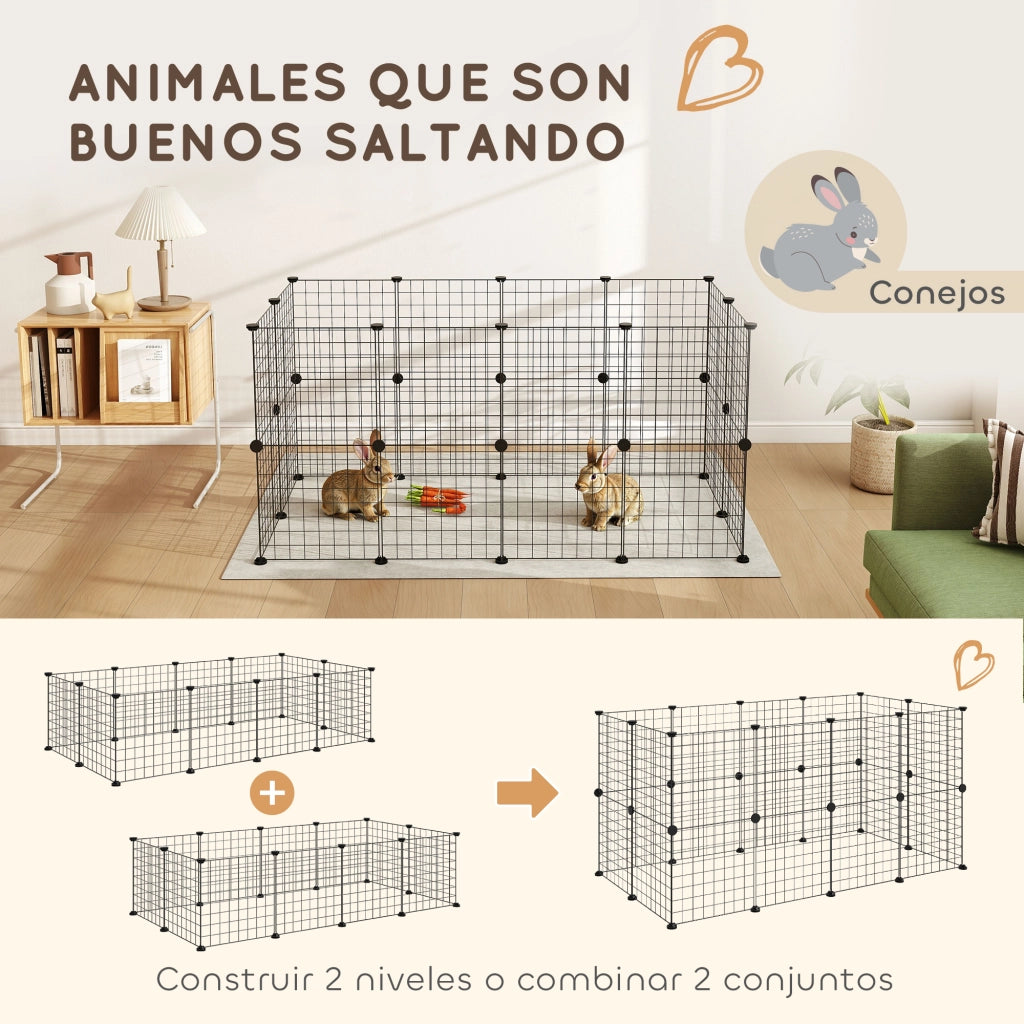 Recinto per Animali Domestici ¨C zephmum ¨C Nero 143x73x36 cm