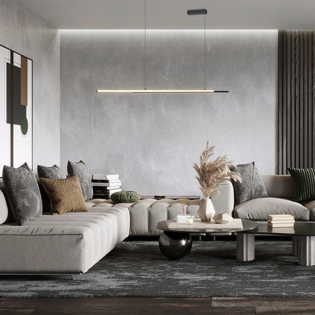 Maytoni Lampadario moderno Halo 2 luci LED integrato nero alluminio