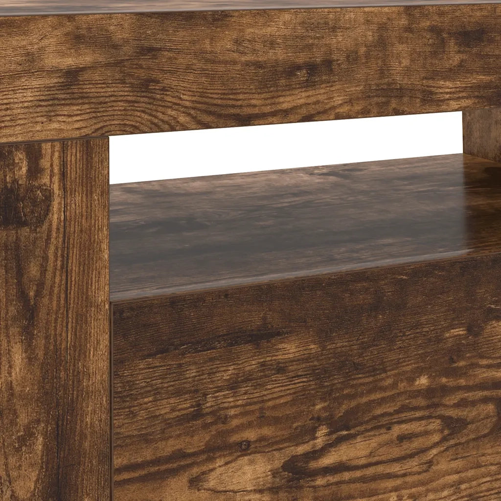 Mobile Porta TV con Luci LED Rovere Fumo 120x35x40 cm cod mxl 6406