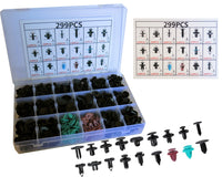 299PZ PLASTICA TRIM CLIP RIVETTI CLIP KIT Fermi di Spinta Auto Abitacolo ESTERNI