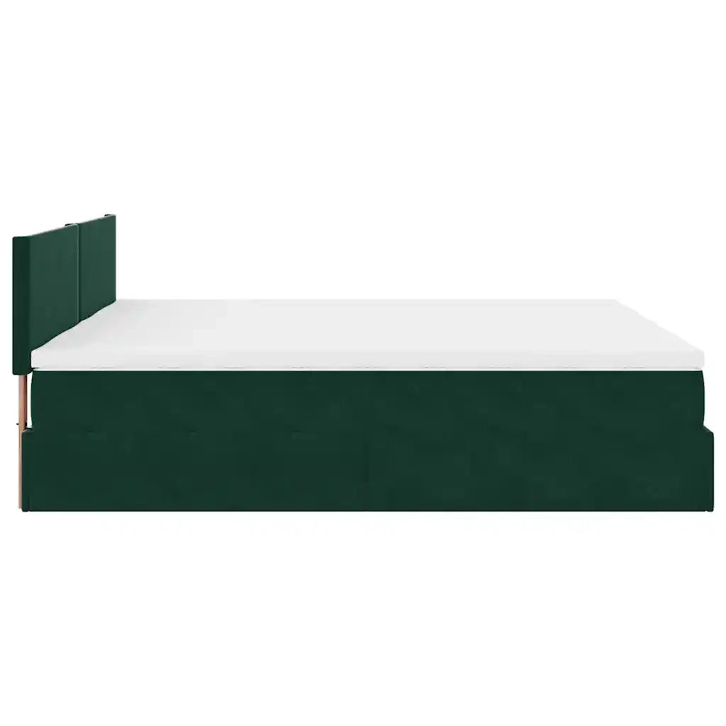 Struttura Letto Pouf con Materassi 160x200 cm Velluto 3312053