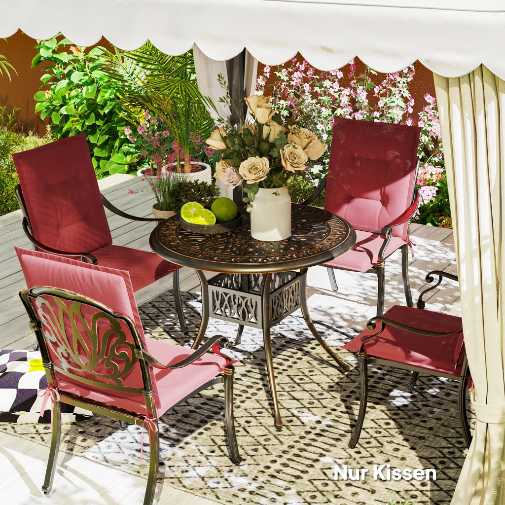 Set di 4 Cuscini per Sedie ¨C zephmum ¨C Vino 108x50x5 cm