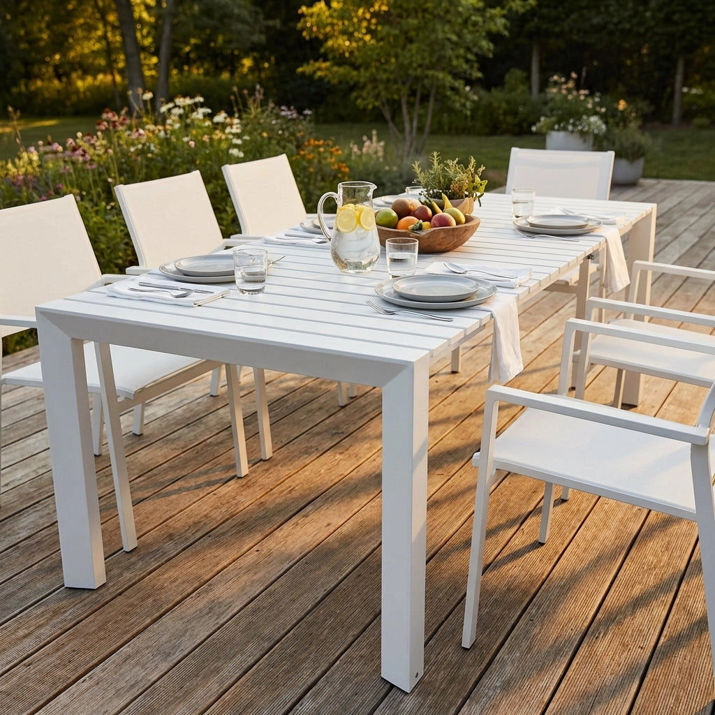 Tavolo da giardino allungabile in alluminio  182/237x90 cm - THALIA