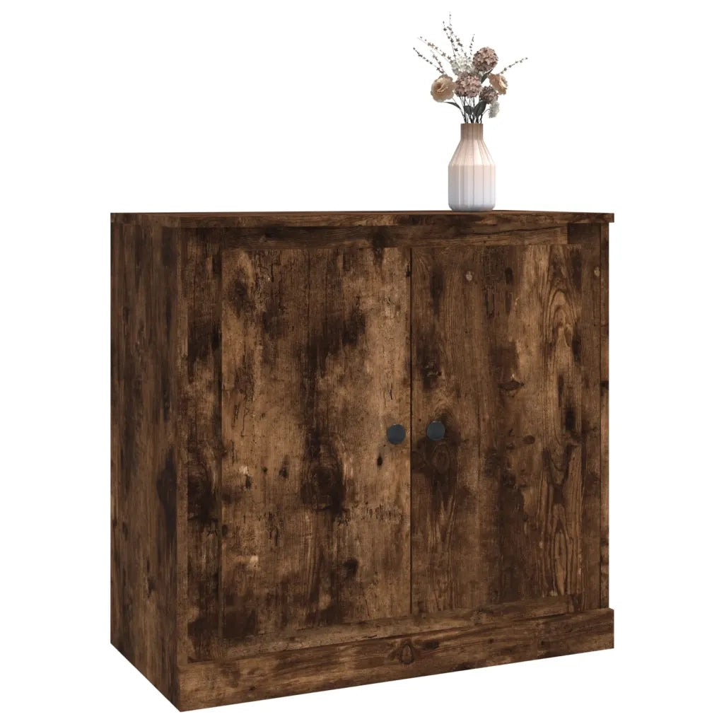 Credenza Rovere Fumo 70x35,5x67,5 cm in Legno Multistrato 816189