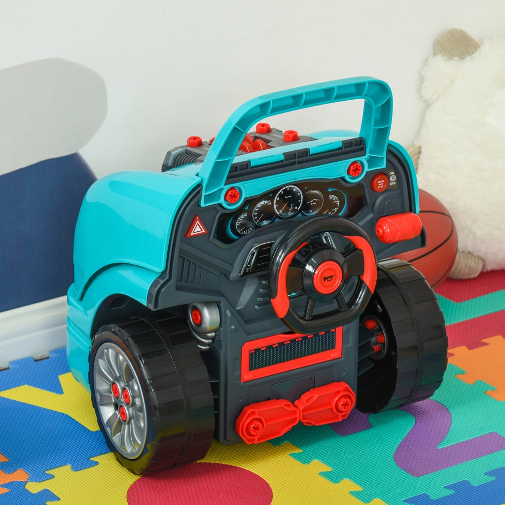 Gioco Bambini con Strumenti e Volante 61 Pezzi ¨C Zephmum ¨C Verde 40x39x47 cm